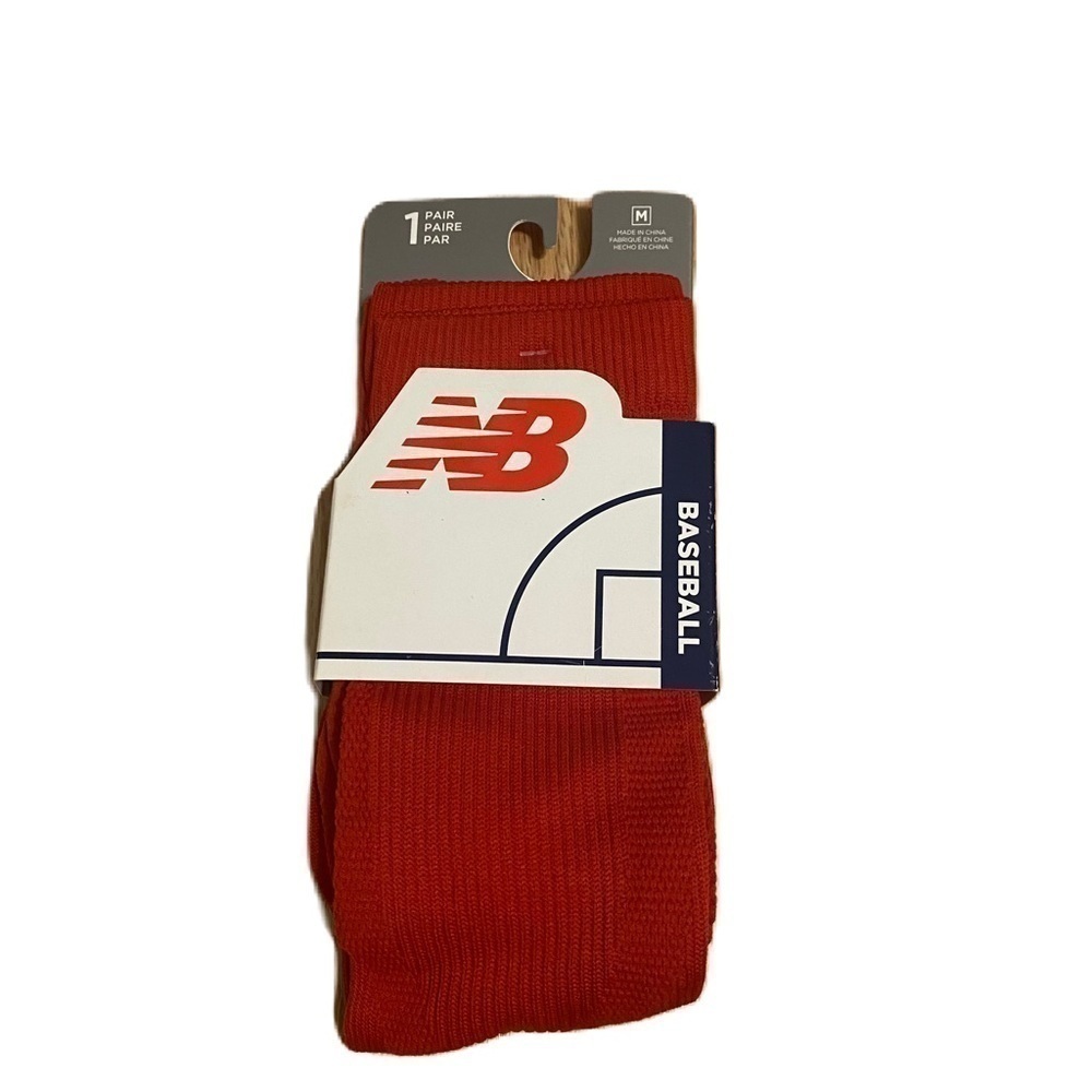 New Balance Red Baseball Socks NEW Medium